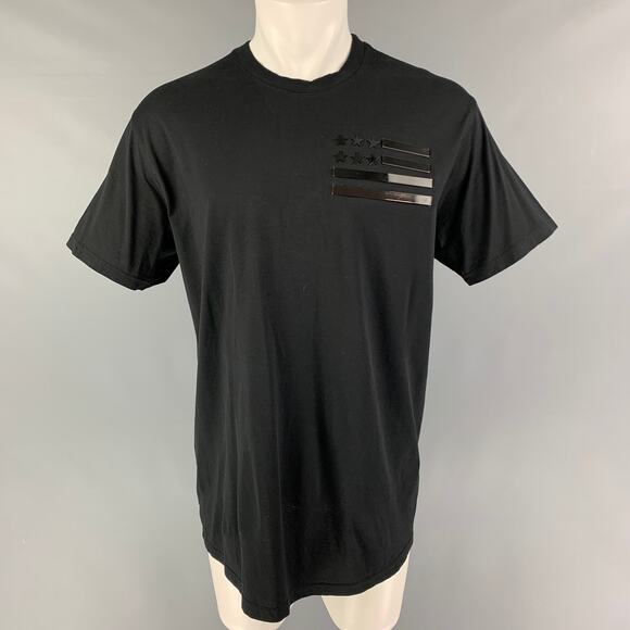 GIVENCHY Size S Black Applique Cotton Oversized T-shirt - Picture 1 of 1